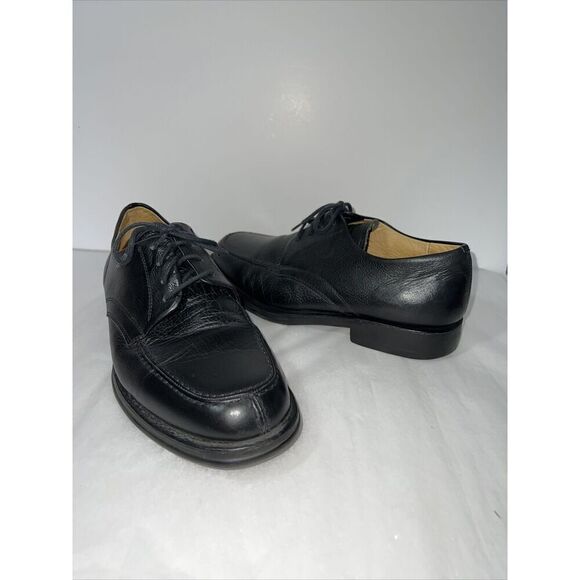 Sandro Moscoloni Shoes Mens 10EEE Vineyard Black Leather Old Money Classic core - Picture 1 of 7